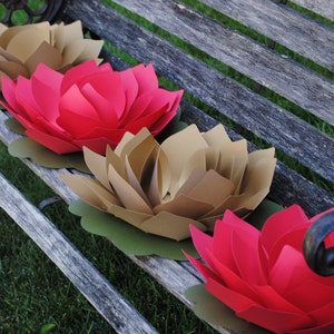 Large 12" Lotus Flowers. CHOOSE Your COLORS. Wedding, Event, Favor. Guest Table Decoration, Aisle, Tent Dec