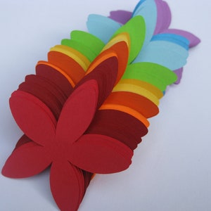 50 Rainbow Flowers, Cardstock. 2 inch. Other Colors And Sizes Available. CUSTOM ORDERS Welcome. ROYGBIV image 5