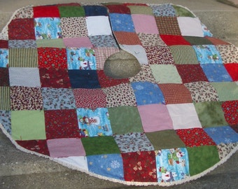 Patrón de falda para árbol de Navidad, 60" de diámetro. Falda de patchwork. Diseño vintage.