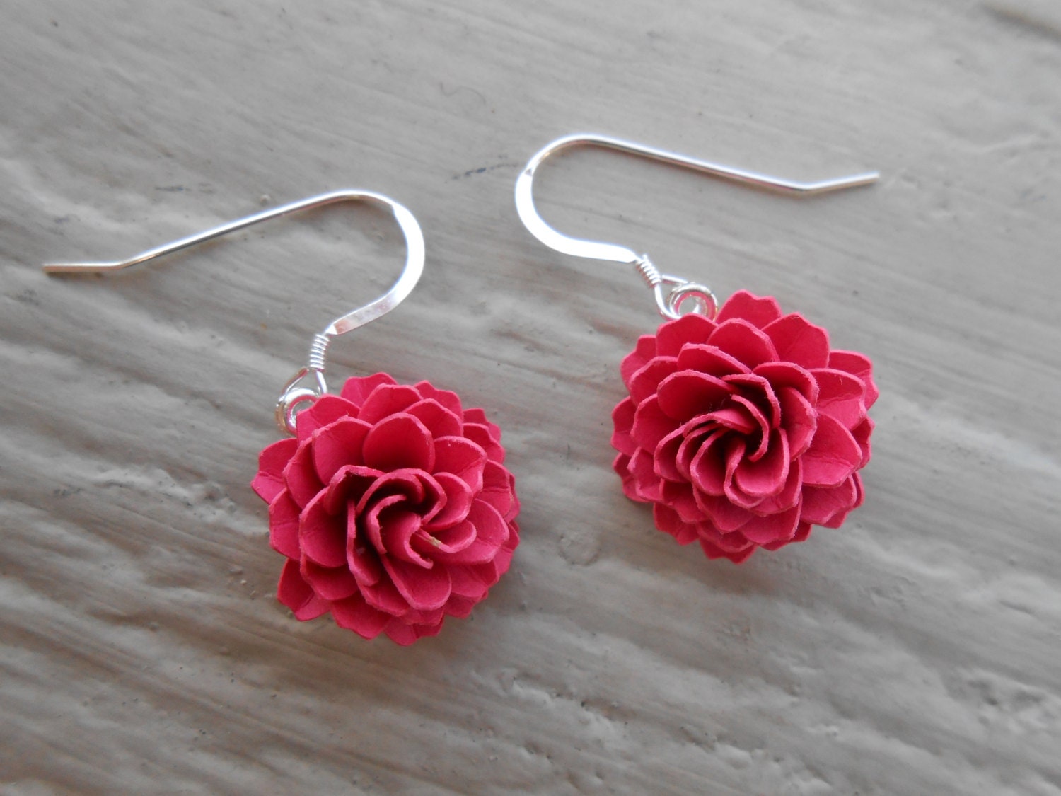 Dahlia Necklace & Earring Set. CHOOSE YOUR COLORS. Bridesmaid Etsy