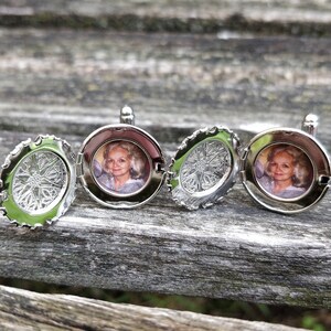Custom Photo Cufflinks. Wedding, Men, Anniversary, Father's Day, Christmas Gift, Dad, Birthday. Gifts For Men. Locket Cufflinks image 8