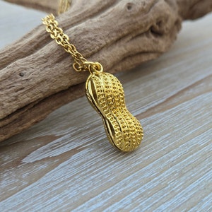 Peanut Necklace. Gift For Her, Bridesmaid, Mom, Anniversary Gift. Birthday, Funny Gift. Angel Wing, Raven Wing