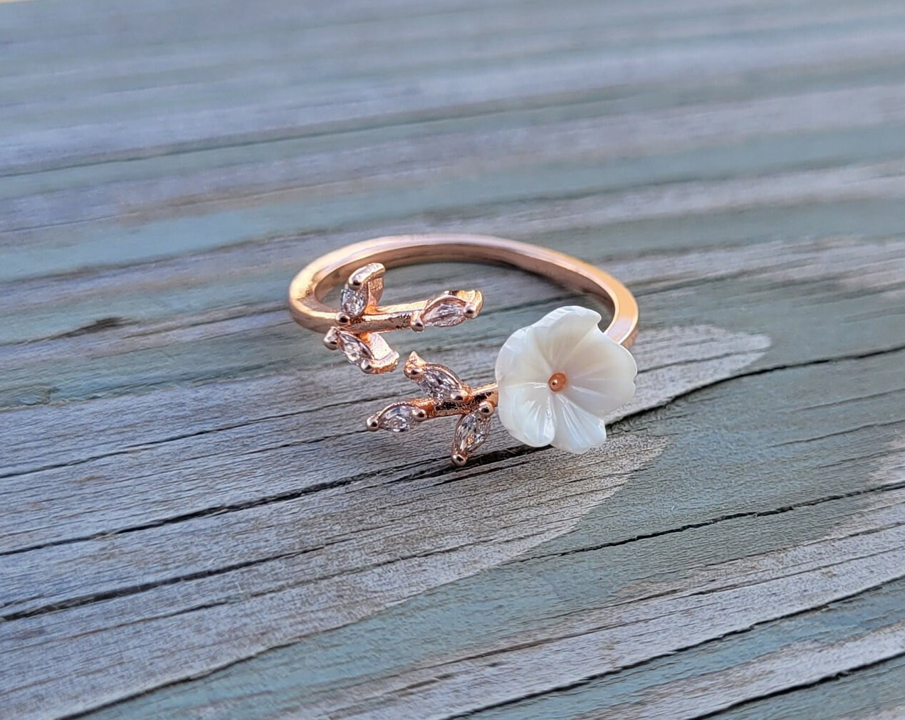 Cherry Blossom Ring. Adjustable. Gift for Birthday Christmas 