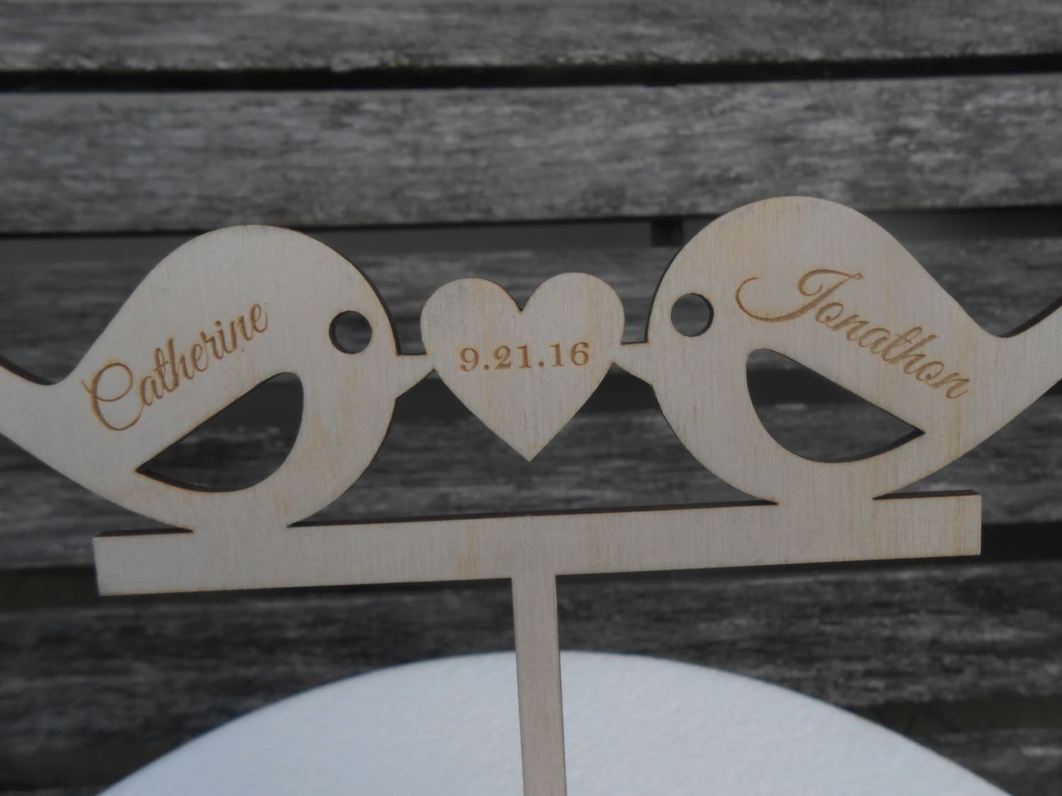Love Birds - Personalized Wooden Photo Box
