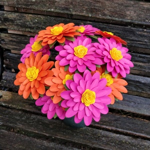 Gerber Daisy Paper Flower Bouquet. CHOOSE YOUR COLORS. Centerpiece, Wedding, Anniversary, Birthday, Mother&#39;s Day, Gift