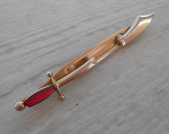 Vintage Sword Tie Clip. Wedding, Men's, Groomsmen Gift, Dad, Anniversary, Birthday.