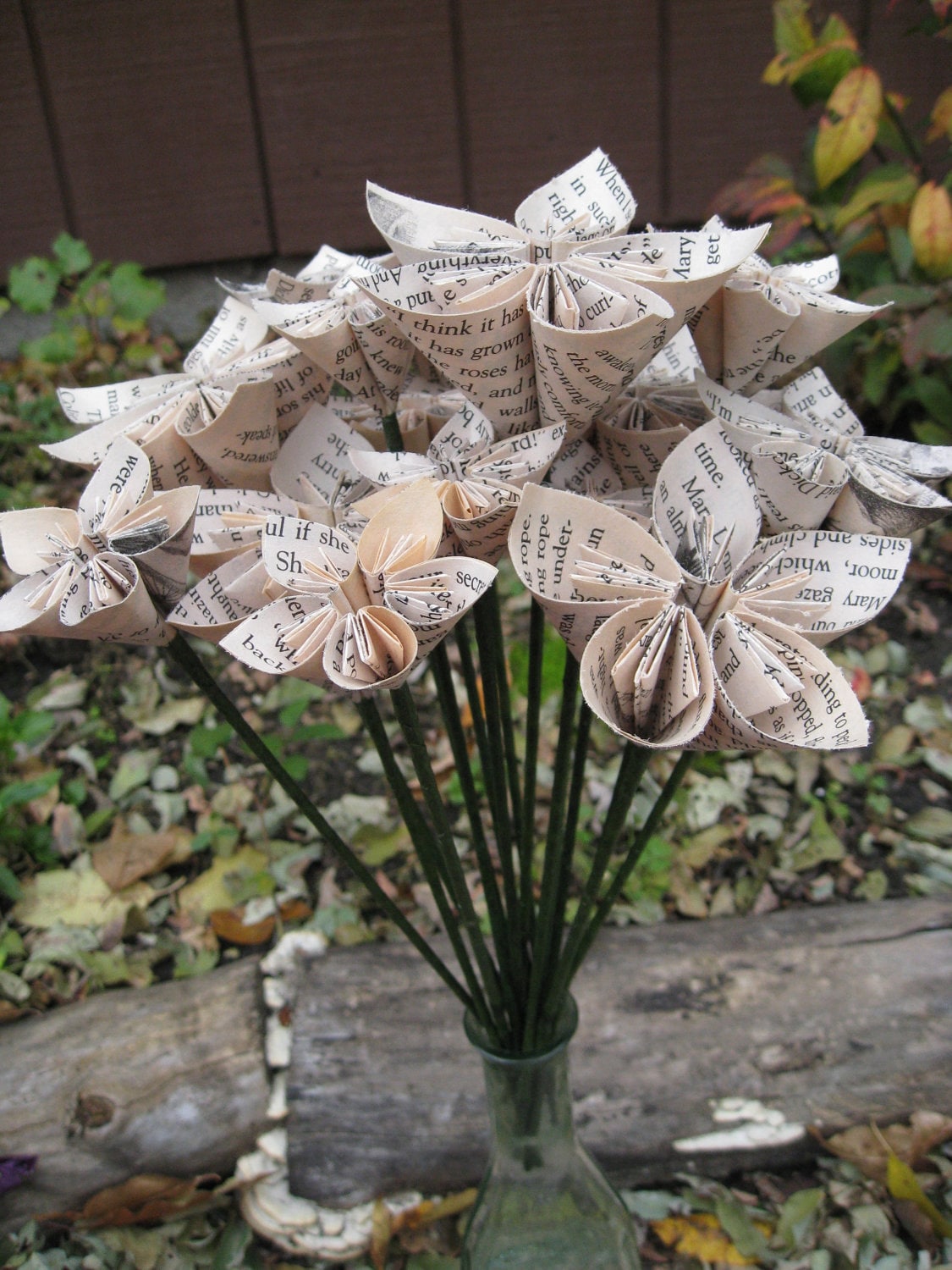 Book Paper Flower Bouquet Origami Paper Flowers. Anniversary Etsy
