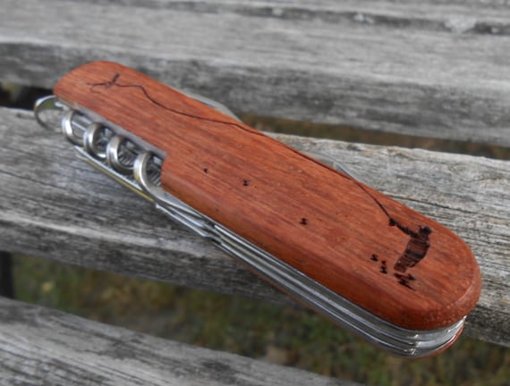 FLY FISHING Pocket Knife, Father's Day, Groomsmen Gift. Laser