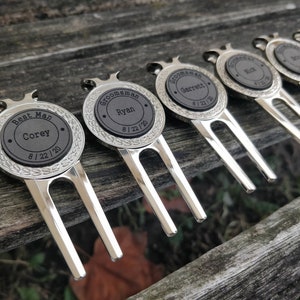 Personalized Golf Divot Tool & Marker. Engraved Leather. Wedding, Groom, Groomsmen Gift, Dad. Anniversary, Birthday, Groom, Father's Day image 9