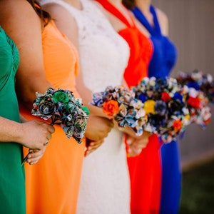 Custom COMIC BOOK Paper Flower Wedding Bouquet. Bride, Bridesmaid.  Custom Orders Welcome
