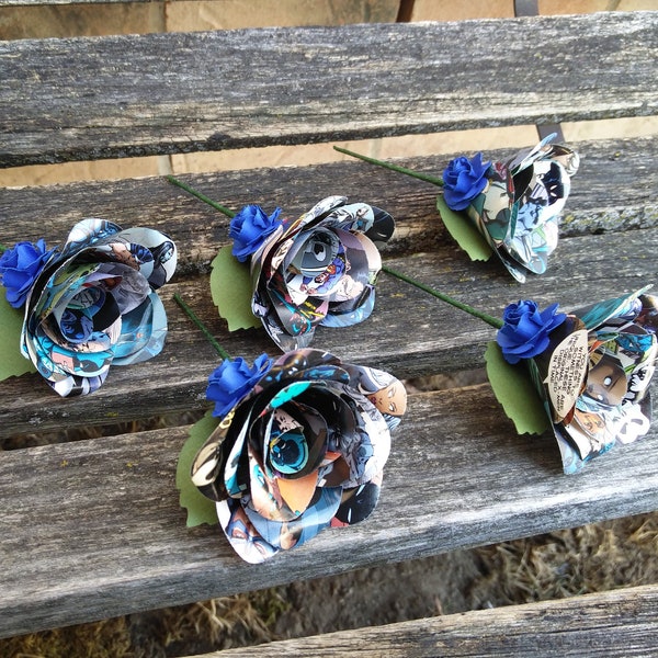Stripboek corsages. KIES JOUW COMICS & KLEUREN! Elk bedrag, elke kleur, elk thema, enz. Aangepaste bestellingen welkom.