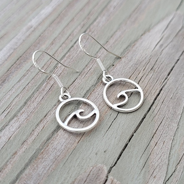 Wave Earrings. Gift For Her, Gift For Bridesmaids, Anniversary, Birthday, Christmas, Mom