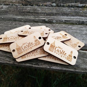 50 YOUR LOGO Tags. Custom Store Tags. Laser Engraved Wood. Custom Orders Welcome. image 2