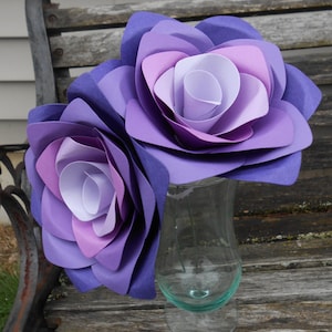 Purple Ombre Roses. Gift, First Anniversary, Valentine&#39;s Day, Mother&#39;s Day. Gift For Her, Gift For Him. Anniversary Gift