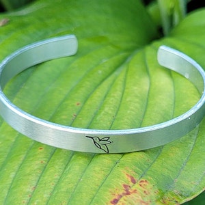 Hummingbird Bracelet. Anniversary Gift, Birthday Gift, Gift For Mom, Cuff Bracelet. Gifts For Her