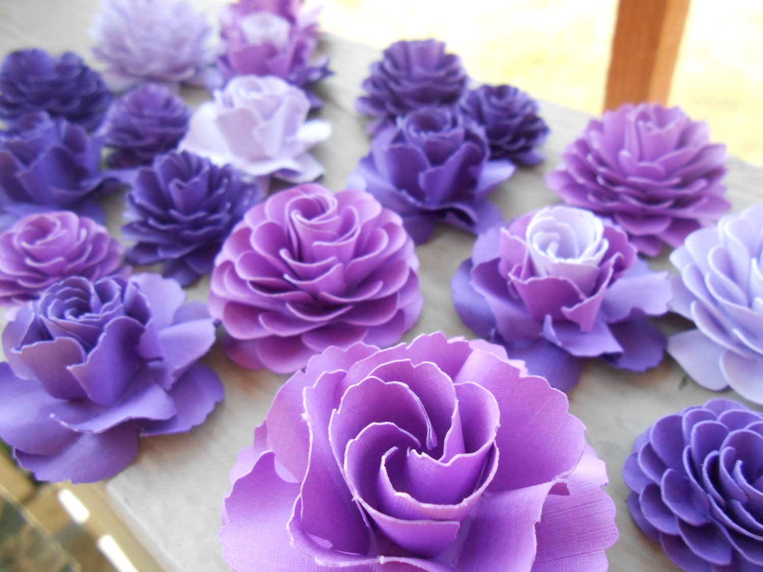 Paper Flowers Cake Table Decorations CHOOSE YOUR COLORS Set Of