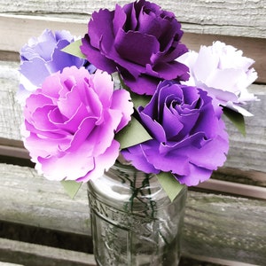 Wild Roses, Half Dozen. Choose Your Colors. Centerpiece, Wedding, Paper Flower Bouquet