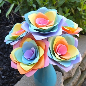 Paper Rainbow Roses. Choose Your Amount. First Anniversary Gift, Gifts For Women, Baby Shower Decor, Pride Gift, Mom Gift