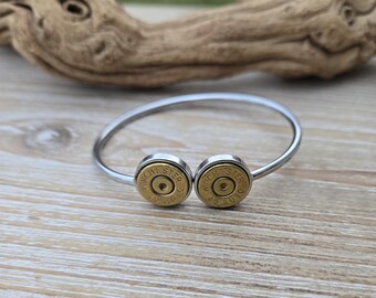 45 Auto Bullet Cuff Bracelet. Gifts For Women, Gifts For Her, Christmas, Anniversary, Birthday, Rifle, Gun, Bullet Slices, Bullet Bracelet