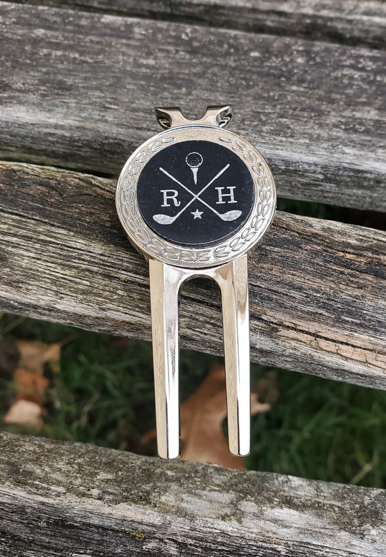 Personalized Golf Divot Tool & Marker. Engraved Leather. Wedding, Groom, Groomsmen Gift, Dad. Anniversary, Birthday, Groom, Father's Day image 8