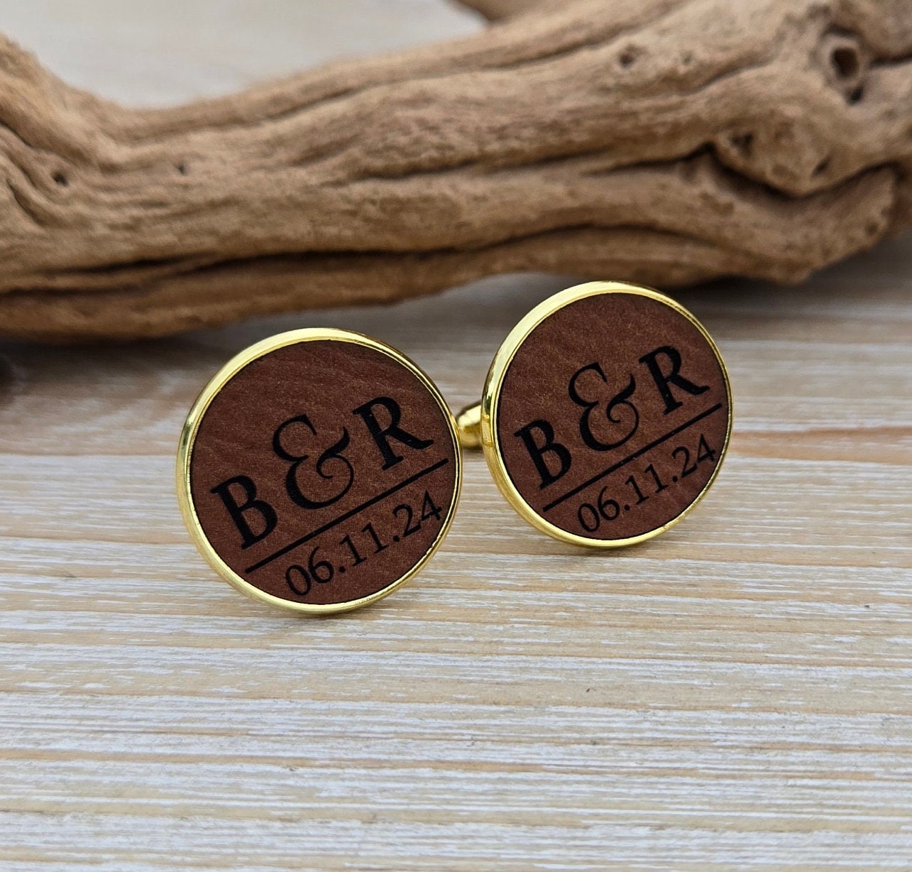 Personalized Leather Cufflinks