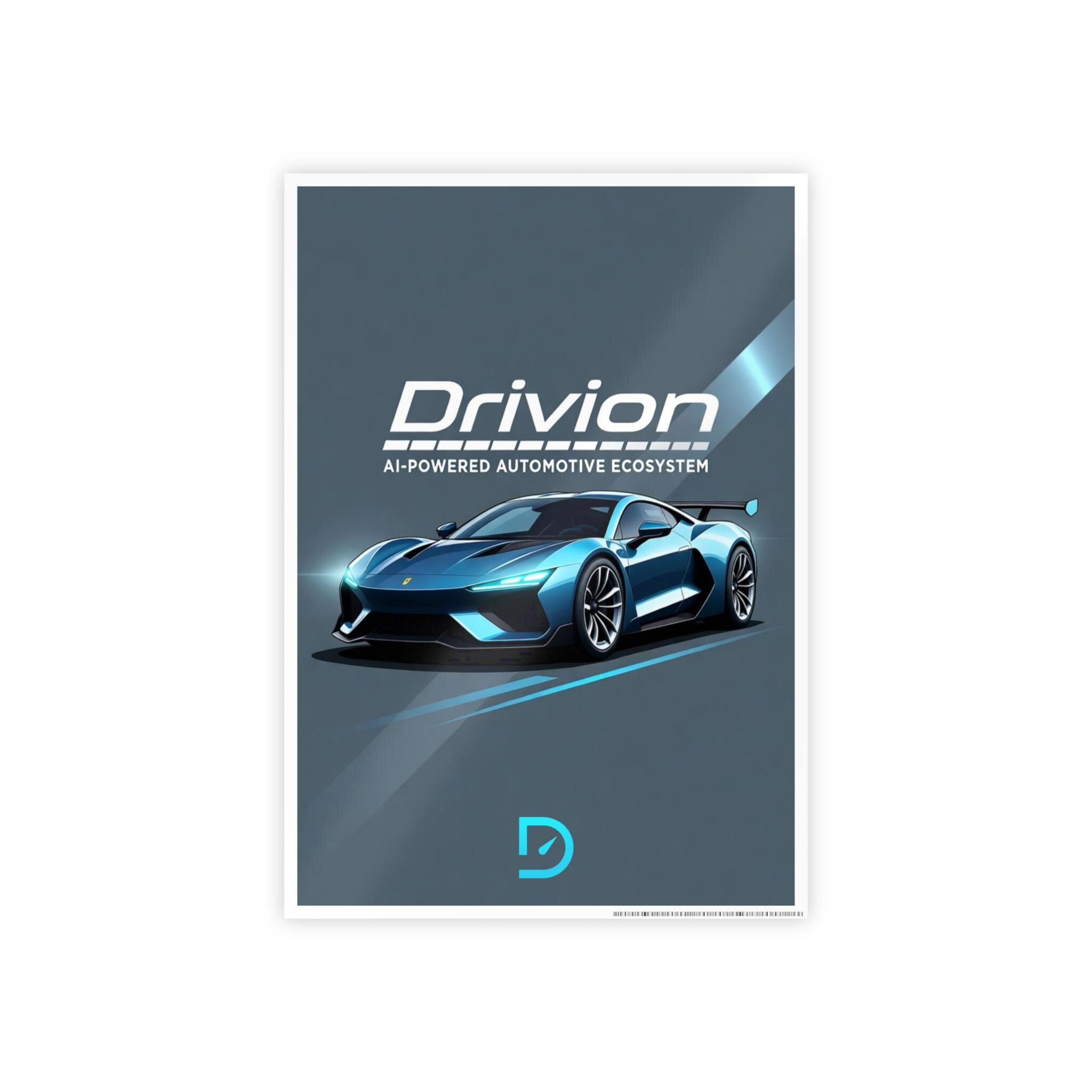 Drivion - Ai-powered Automotive Poster Print, Modern Wall Art for Car ...