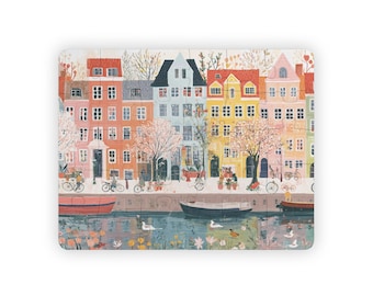 Copenhagen Canal Kids Puzzle 30 Pieces Educational Watercolor City Scene for Toddlers and Preschool Learning Fun