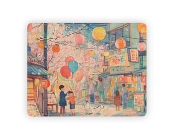 Tokyo Streets Kids Jigsaw Puzzle 30 Pieces Educational Watercolor City Scene with Cherry Blossoms for Preschool Learning Fun
