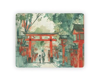 Kyoto Torii Gates Kids Jigsaw Puzzle 30 Pieces Educational Watercolor Japan Landmark Scene for Preschool Learning
