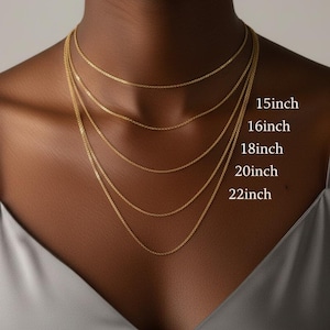 14K Solid Gold O-Link Chain, Handmade Minimalist Necklace