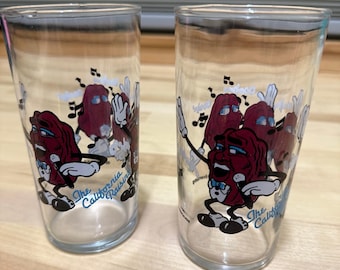 Vintage 88 California Raisins Applause Tumbler Trinkgläser (2)