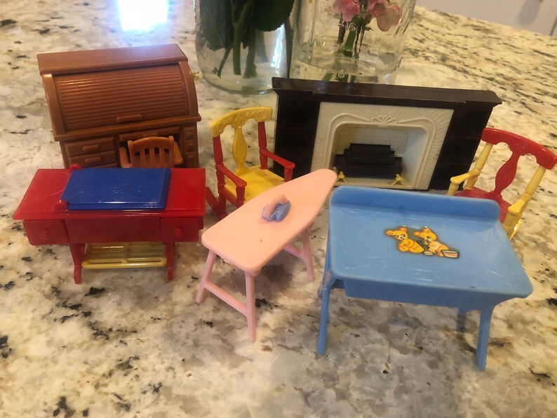 Vintage Plastic Dollhouse Furntiture Collection Vintage Doll Etsy