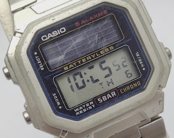 カシオ AL-180 ヴィンテージ 電池不要腕時計。ヴィンテージ レトロ