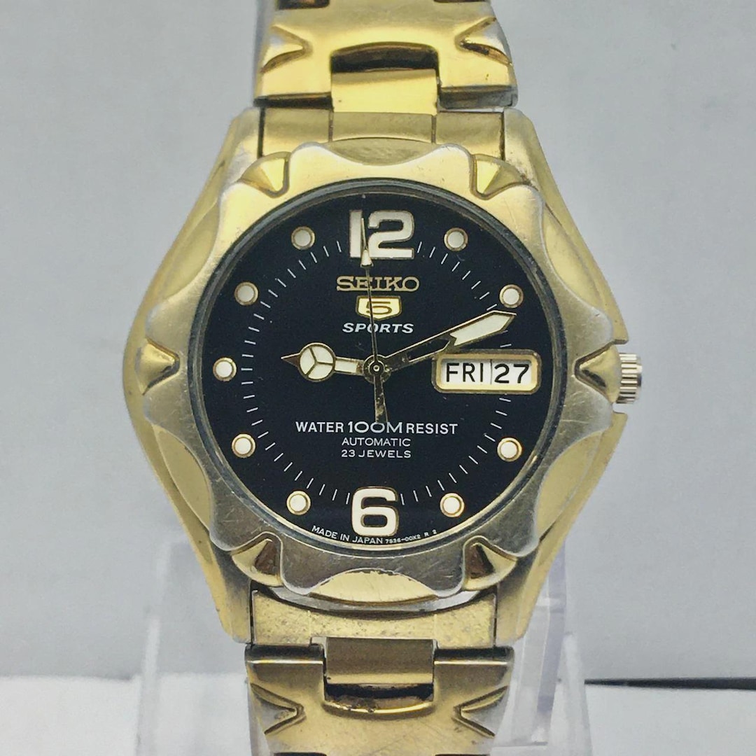 Seiko 5 Sports Automatic 7S36-00M0 Day/date Vintage Men's Watch - Etsy