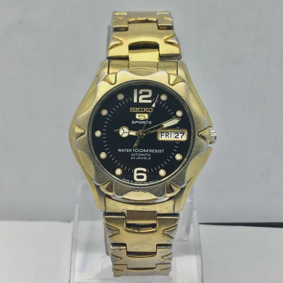 Seiko 5 Sports Automatic 7S36-00M0 Day/date Vintage Men's Watch - Etsy