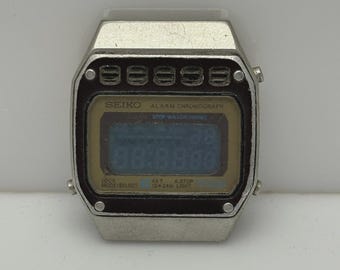 Reloj Seiko A639-505A Cronógrafo Digital con Alarma Vintage para Hombre (Para Piezas)