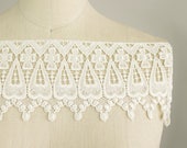 Mary Kate Ivory Venice Lace for Bridal Gowns Home Decor Luxurious Lace Trim Christening Victorian English Fringe Lace Trim