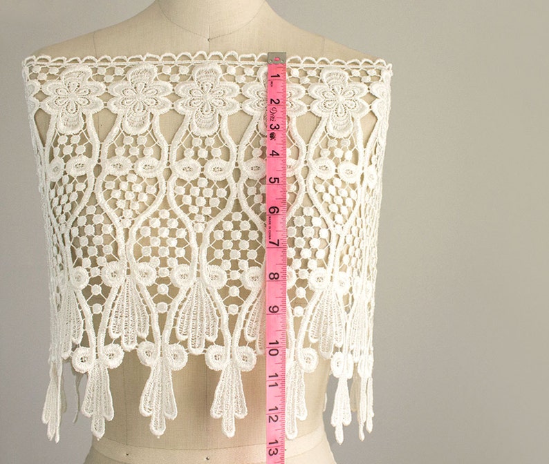 NEW ITEM! Marissa Extra Large Decadent Ivory Lace Venise Fringe Trim Wedding Dress Lace Bridal Lace