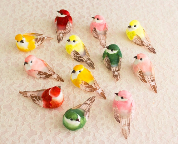Factory Direct Craft Pink Mushroom Birds12 Birds
