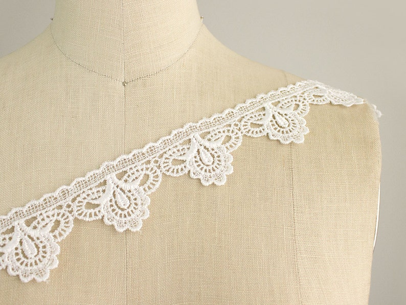 Petunia Venice Lace White Victorian Princess Style Lace Trim / Vintage Style / Bridal Veil Wedding Dress / Baby / Crowns Gifts Scrapbooking image 1