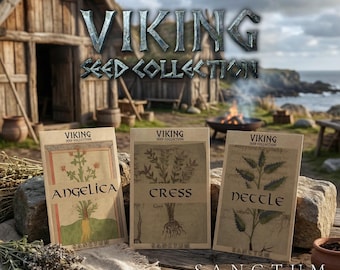 Viking Garden Seed Collection | 3 Rare Edible Norse Plants | Herbs & Greens Unique Historic Varieties