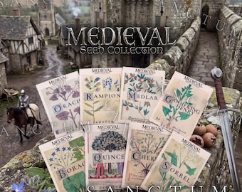 Medieval Garden Seed Collection | 8 Rare Edible Medieval Plants | Good King Henry, Rampion, Orach, Medlar