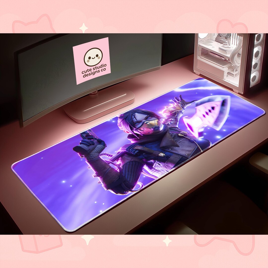 Wraith Table Mat Apex Legends Wraith Inspired Desk Mat Gaming Mousepad Purple Energy Art ...