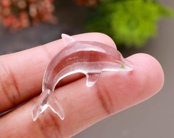 希少なヴィンテージ彫刻宝石瑪瑙の小さな置物、手彫りのイルカの像 F10