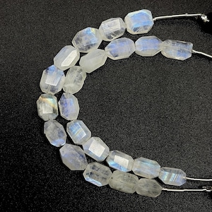 Cuentas de piedra lunar arcoíris con forma pulida, pepitas de piedra lunar natural, 7-8 mm, cuentas sueltas al por mayor, cuentas para joyería con piedras preciosas.