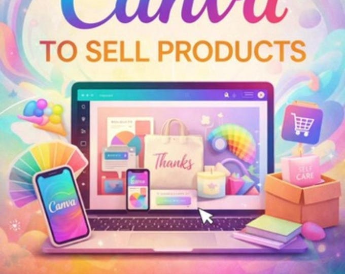 Featured listing image: Canva Etsy Seller Guide Ebook, Digital Product Business Tutorial (PDF)