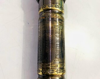 Vintage Brass Kaleidoscope - Sir David Brewster 1816 Invention, Optical Toy