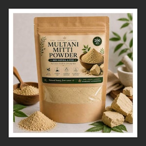 Multani Mitti Powder 200g, Fuller's Earth, Natural Face Mask, Hair Care, Ayurvedic Beauty