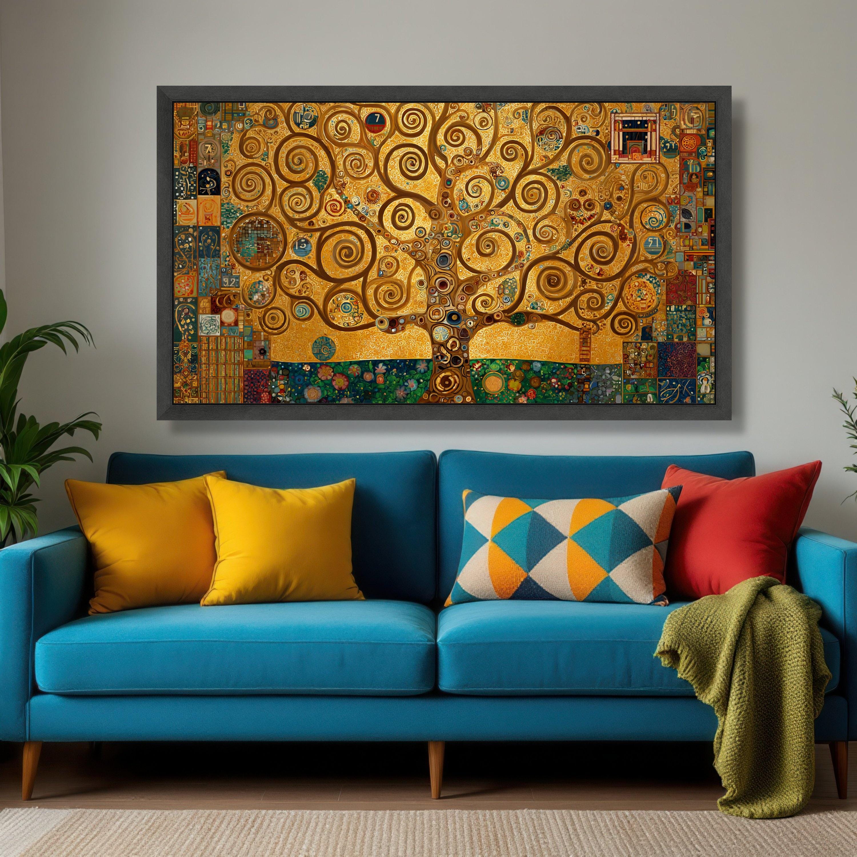 Gustav Klimt Tree of Life Canvas Print, Abstract Swirling Branches - Etsy