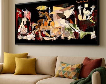 Picasso Guernica Canvas Print, Abstract Cubism Wall Art